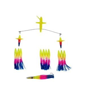 19" Side Tracker® with 9" Floating Bulb Squid - Rainbow