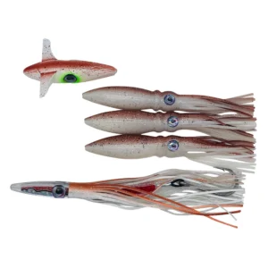 Wingman Bulb Squid Daisy Chain with 9-inch Bulb Squids in Calamari color