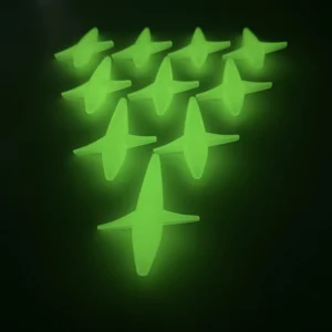 Pack of ten ChatterLures 5-inch Teaser Birds in Glow color